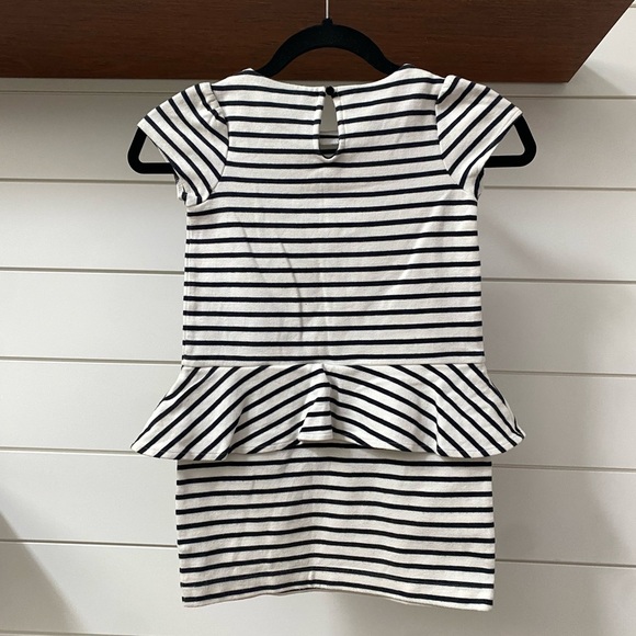 Janie and Jack Striped Peplum Kids Dress - Picture 2 of 3